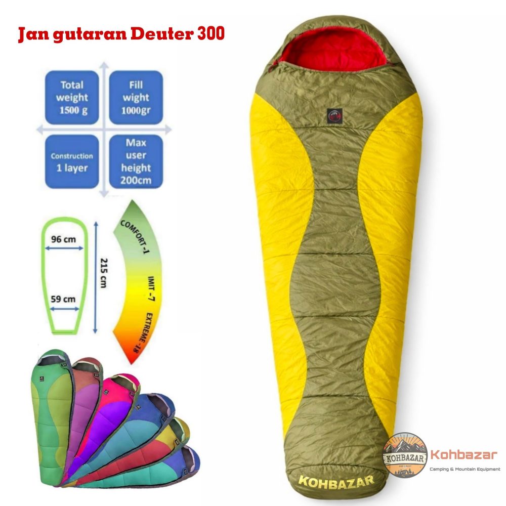 کیسه خواب جان قوتاران مدل 300 وزن ۱.۵ کیلوگرم - Image 2