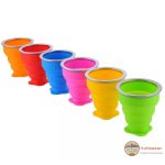 لیوان سیلیکونی تاشو مدل G1 با لبه استیل - Image 3