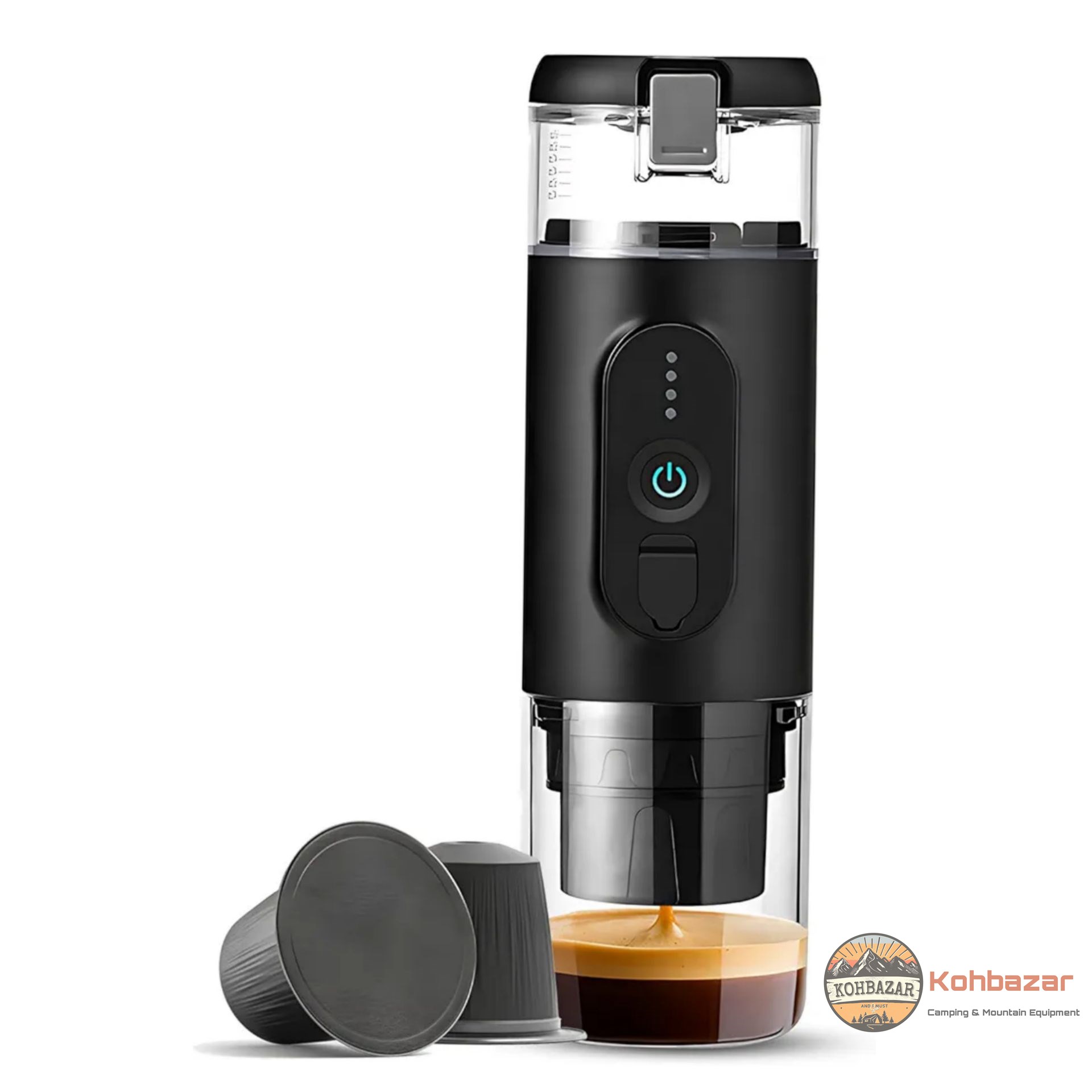 KOHBAZAR Travel coffee maker (12) اسپرسو ساز یا قهوه ساز سفری مدل CF-1801BGC - Image 1