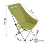 صندلی تاشو کمل باپشتی قابل تنظیم رنگ سبز CAMEL Camping Cheair - Image 16