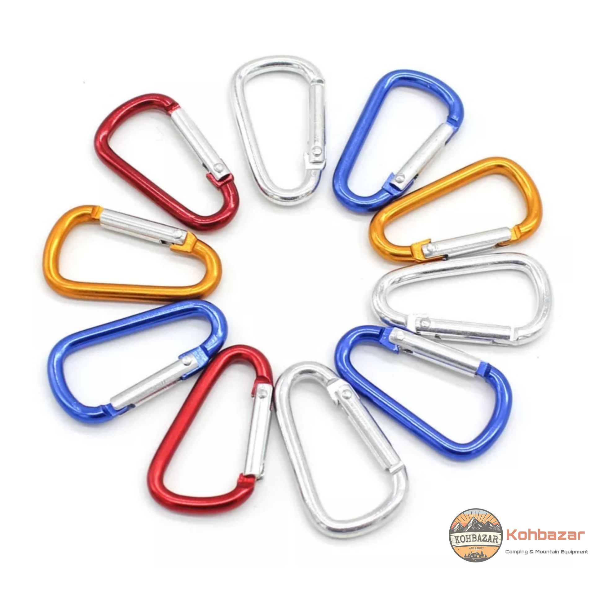 Medium colored carabiner 5.5cm kohbazar (1) کارابین رنگی متوسط 5.5cm - Image 1