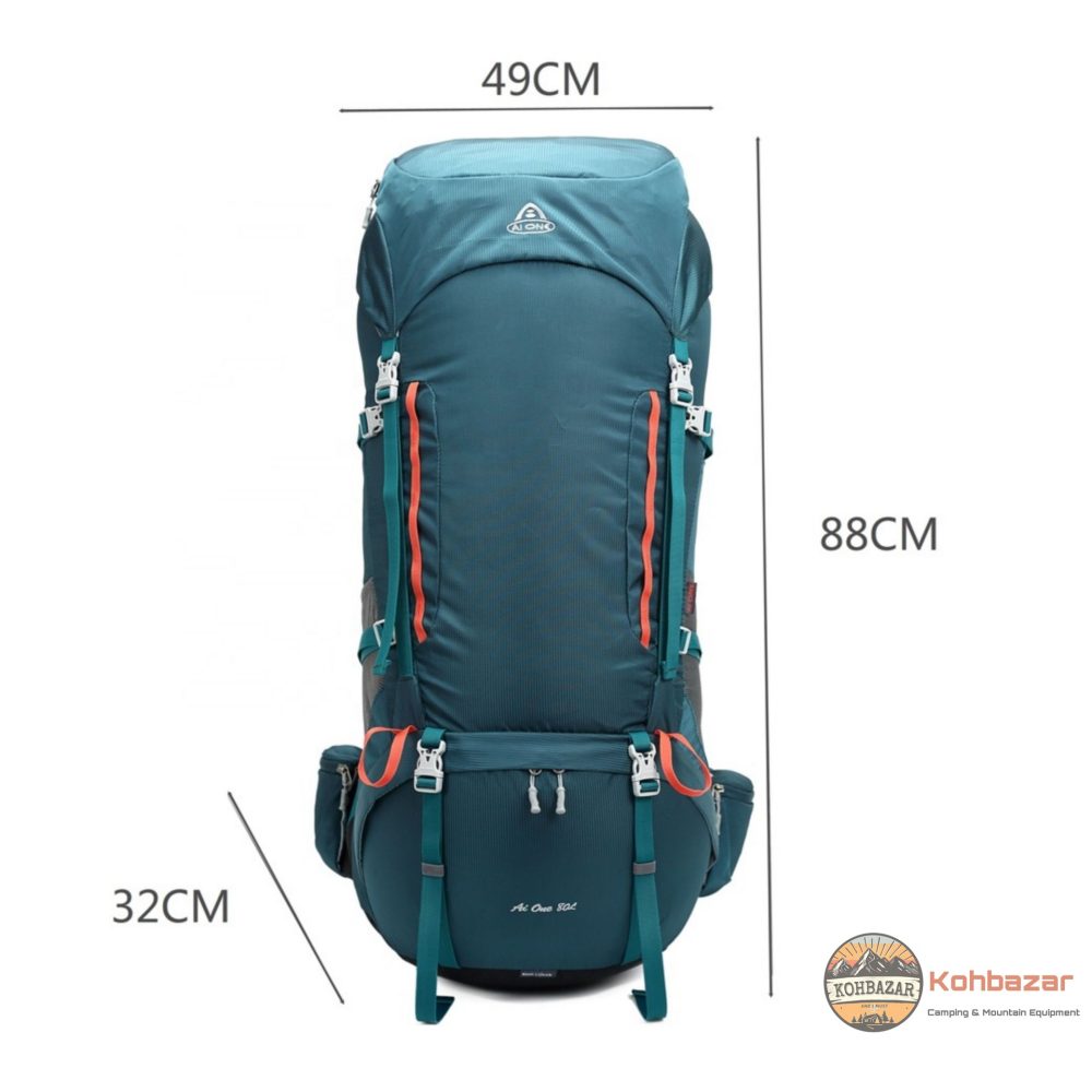 کوله پشتی کوهنوردی آیوان AIONE KA-8187 ظرفیت ۸۰ لیتر - Image 10